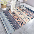 Avtoit | Warm purple stain-resistant rug striped geometric Americana tribal rug polyester pet-friendly area rug for living room