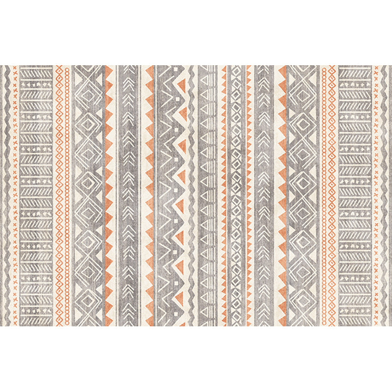 Avtoit | Indian America Area Rug Striped Diamond Geometric Synthetic Stain Resistant Power Loom Rug for the Area around the Fireplace