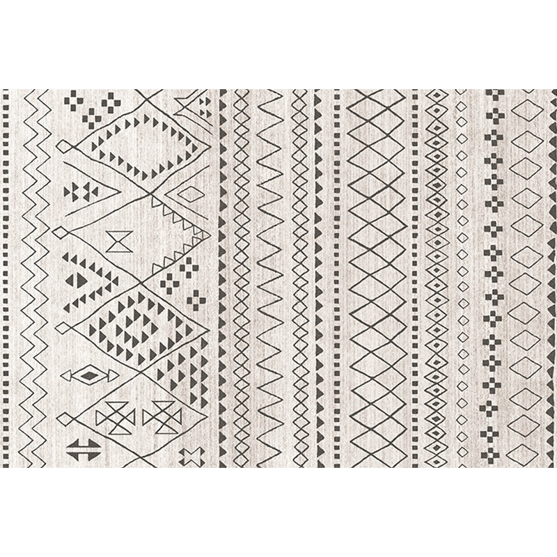 Avtoit | Southwestern Rug Simple Geometric Diamond Washable Rug for Bedroom Power Loom Washable Non-Slip Rug