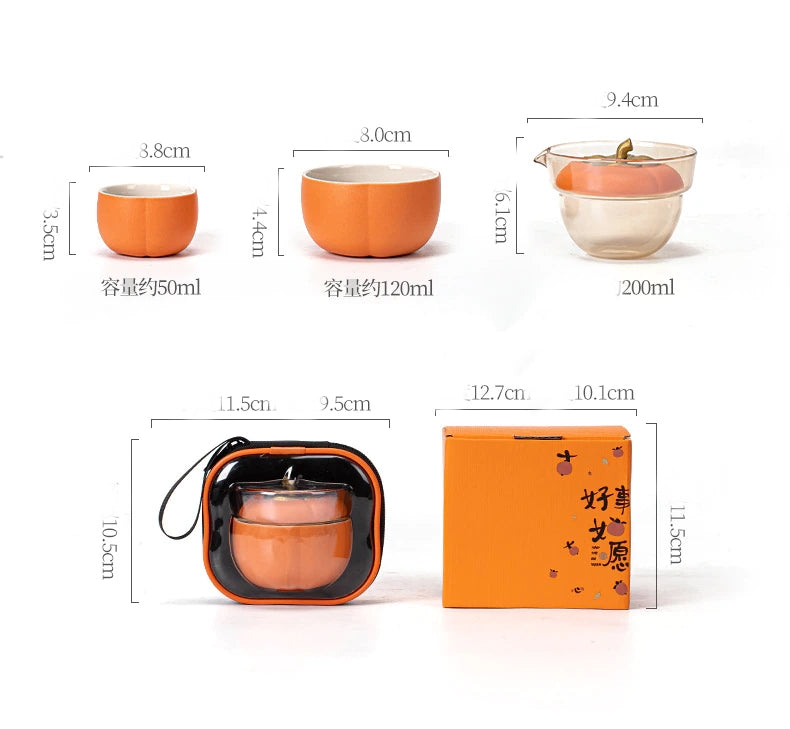 Avtoit | Mini Pumpkin Ceramic Teapot Set