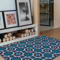 Avtoit | Eastern geometric floral pattern rug in green Moroccan rug polyester non-slip backing rug for bedroom