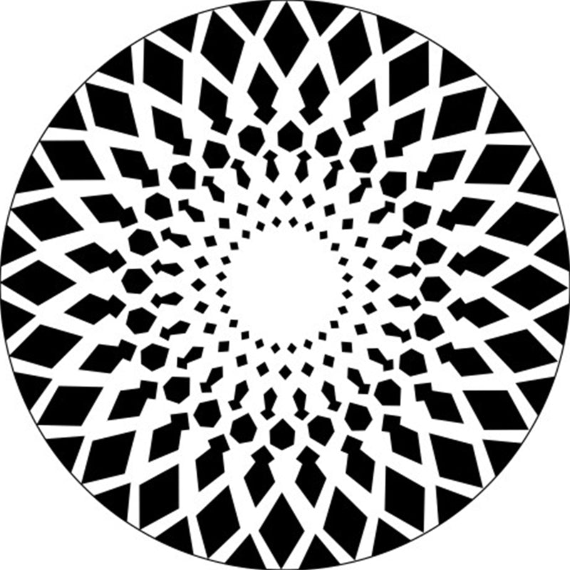 Avtoit | Black and White Moroccan Carpet Polyester Floral Carpet Non-Slip Back Carpet for Living Room