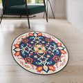 Avtoit | Red and blue bedroom rug southwestern tribal rug synthetic non-slip backing area rug
