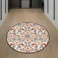 Avtoit | Light Blue Americana Rug Polyester Southwestern Pattern Rug Non-slip Back Rug for Bedroom