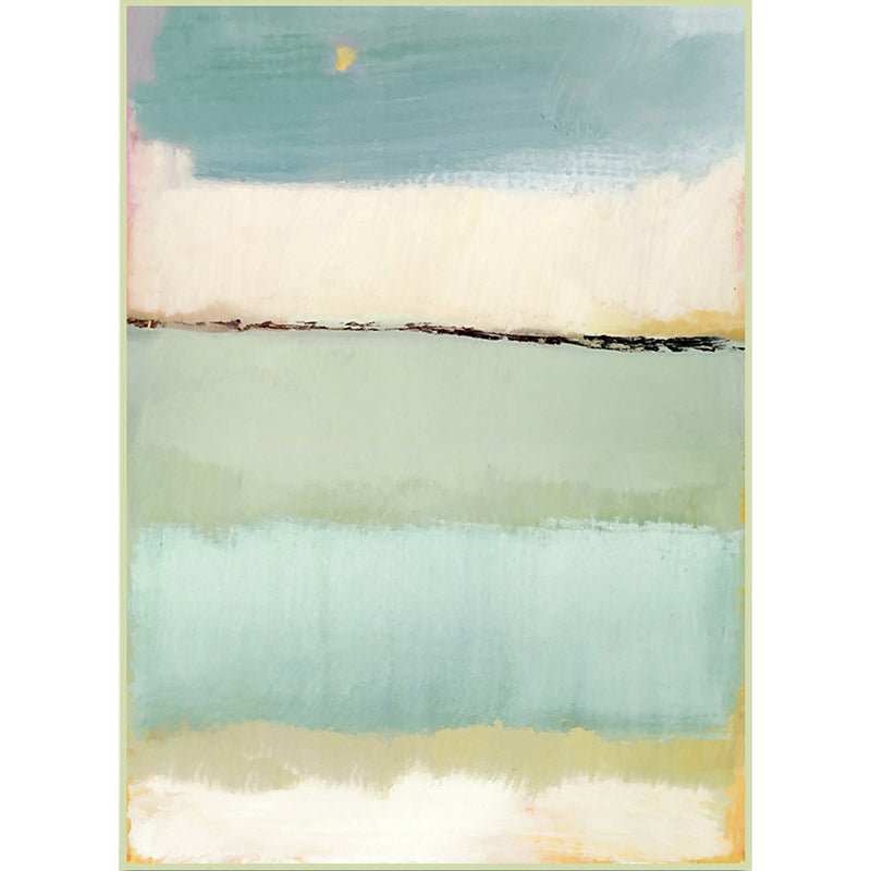 Avtoit | Teal Bedroom Carpet Modern Abstract Color Block Pattern Rug Polyester Washable Rug