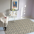 Avtoit | Moroccan Circle Pattern Rug in Brown Polyester Floor Mat Anti-Slip Area Rug for Home Decor