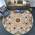 Avtoit | Vintage Southwest Geometric Rug Beige Tribal Rug Polyester Non-Slip Mat Rug for Living Room