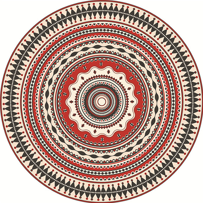 Avtoit | Classic red Southwest rug Polyester tribal rug washable rug for the bedroom