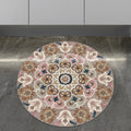 Avtoit | Retro Southwest Rug Brown Tribal Rug Synthetic Non-slip Backing Rug for Living Room