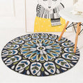 Avtoit | Green Americana Rug Polyester Tribal Leaf Rug Non-Slip Backing Rug for Living Room