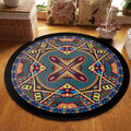 Avtoit | Southwest Tribal Carpet Red and Black Polyester Rug with Non-Slip Back Area Rug for Bedroom