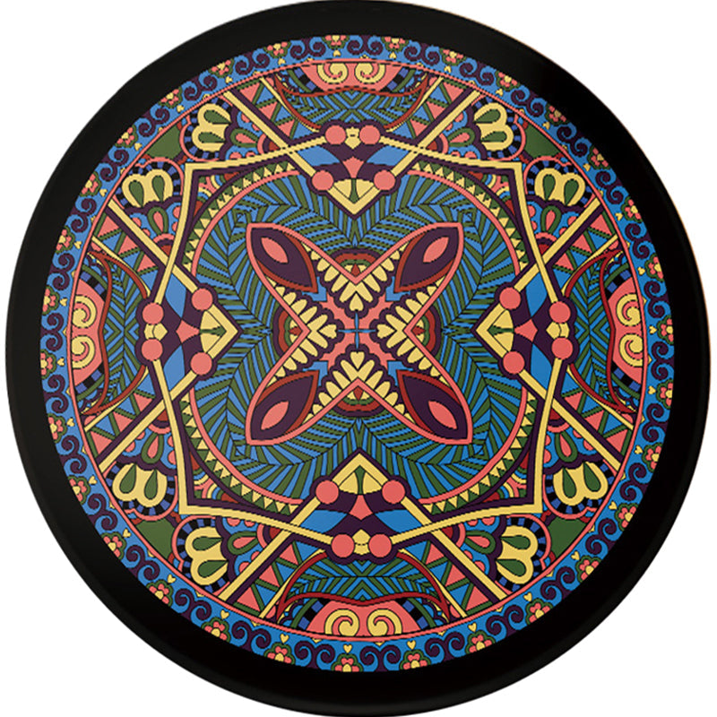 Avtoit | Southwest Tribal Carpet Red and Black Polyester Rug with Non-Slip Back Area Rug for Bedroom
