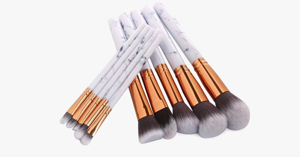 Avtoit | Chic Brush Set with Marble Handle - Versatile Luxuriously Looking Brushes