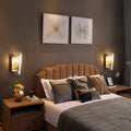 Avtoit | Rectangular Back Plate Metal Wall Lamp Modern Gold 1/2-Head Wall Light with Clear Prismatic Glass Shade
