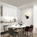 Avtoit | Clear Crystal Cylinder Wall Light Sconce Contemporary 1 Light Sconce Lamp with Metallic Curved Arm in Black