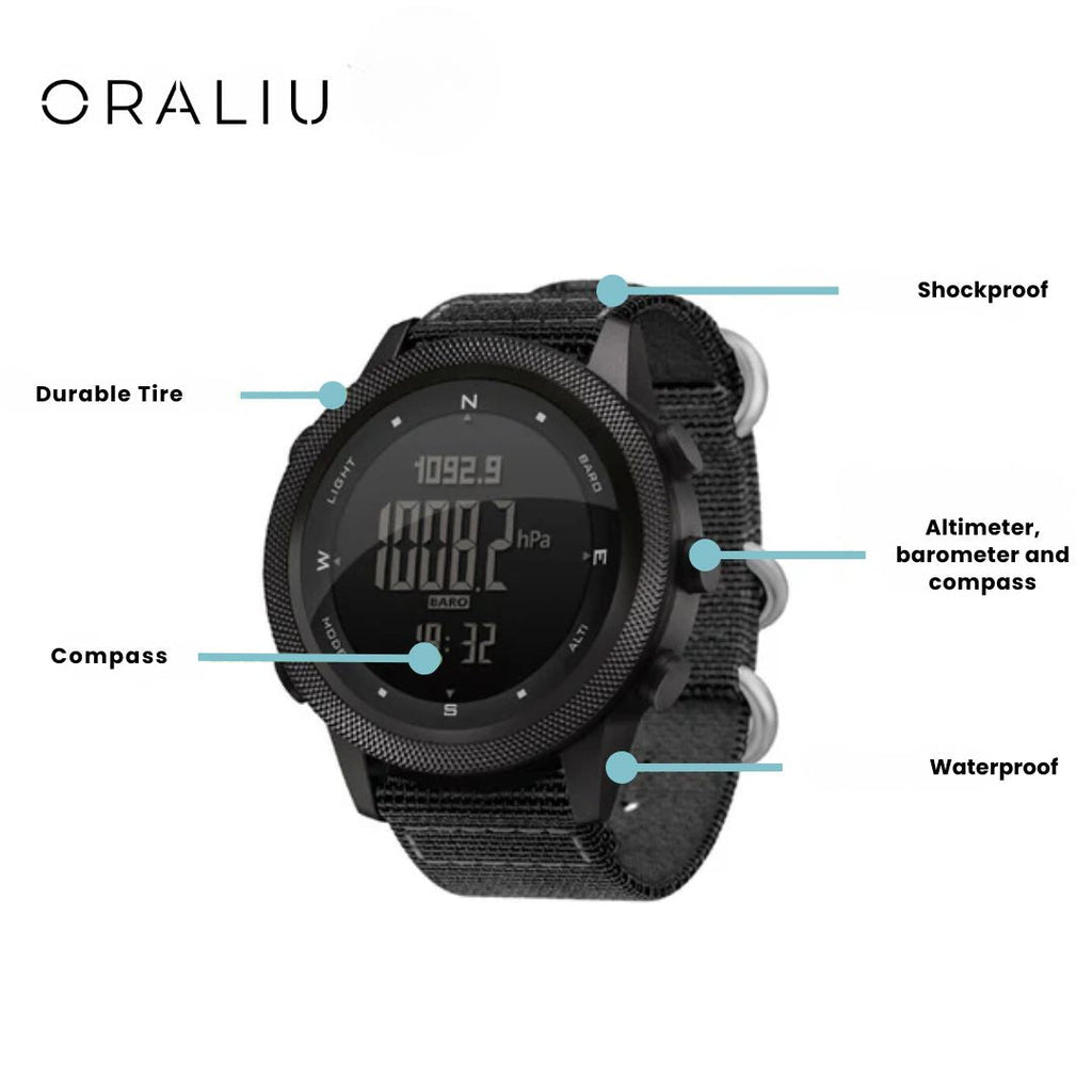 Avtoit | Outdoor Sports Watch – Waterproof 50M, Barometer, Altimeter & Compass