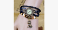 Avtoit | Owl Vintage Wrap Watch with Boho-Chic Style Bracelet - Woven cuff-style bracelet watch for a funky look!