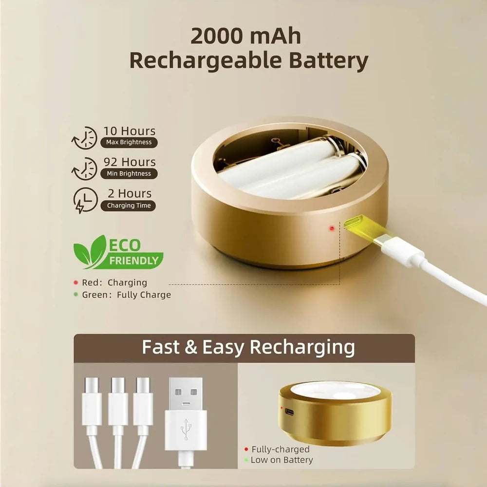 Avtoit | 2 + 1 | Wireless Picture Lights – No Drilling, Rechargeable, Color Change with Remote Control