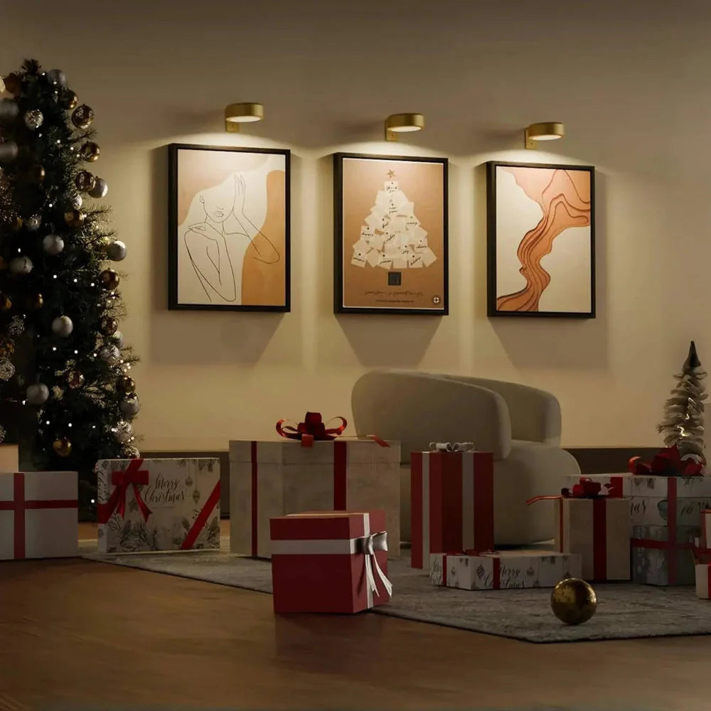 Avtoit | 2 + 1 | Wireless Picture Lights – No Drilling, Rechargeable, Color Change with Remote Control