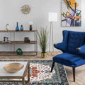 Avtoit | Moroccan Living Room Wallpaper Multicolored Medallion Leaf Flower Pattern Carpet Polyester Non-Slip Flooring