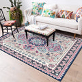 Avtoit | Persian Moroccan carpet in purple medallion paisley flower pattern carpet polyester non-slip carpet for home decor