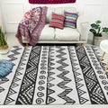 Avtoit | Americana Southwestern Rug in gray triangle diamond pattern rug polyester pet-friendly rug for home decoration