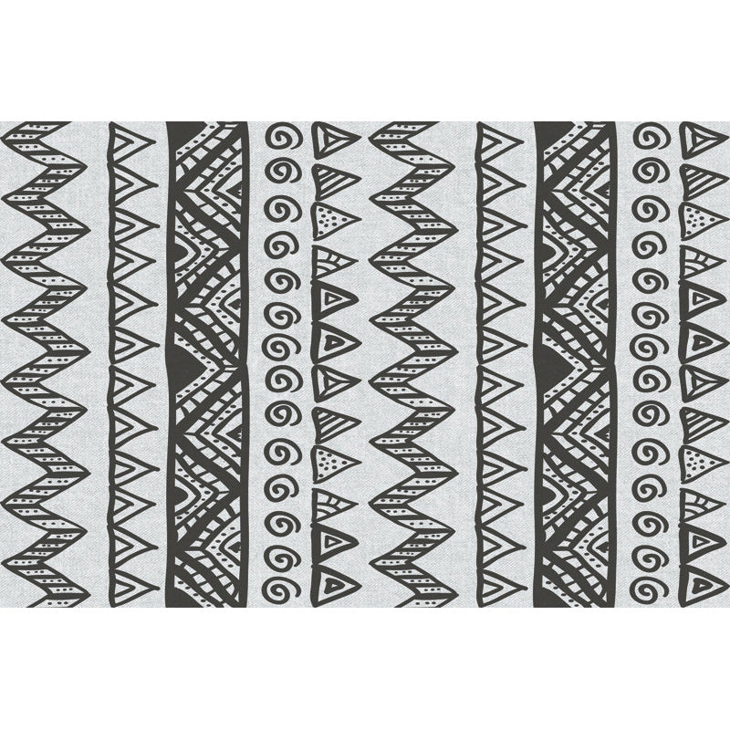 Avtoit | Americana Southwestern Rug in gray triangle diamond pattern rug polyester pet-friendly rug for home decoration