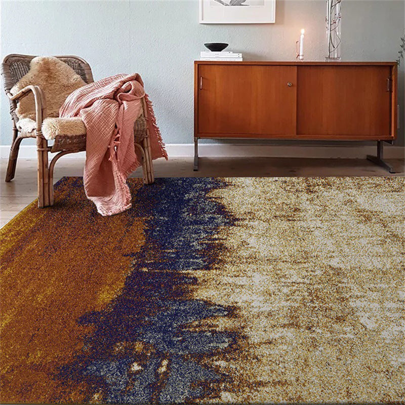 Avtoit | Brown industrial carpet Polyester oil painting print carpet washable non-slip backing carpet for the living room