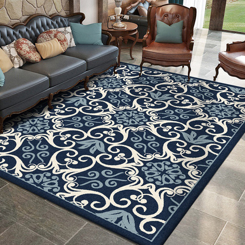 Avtoit | Moroccan Living Room Rug Multi-colored Pattern Printed Rug Polyester Pet-friendly Stain-resistant Area Rug