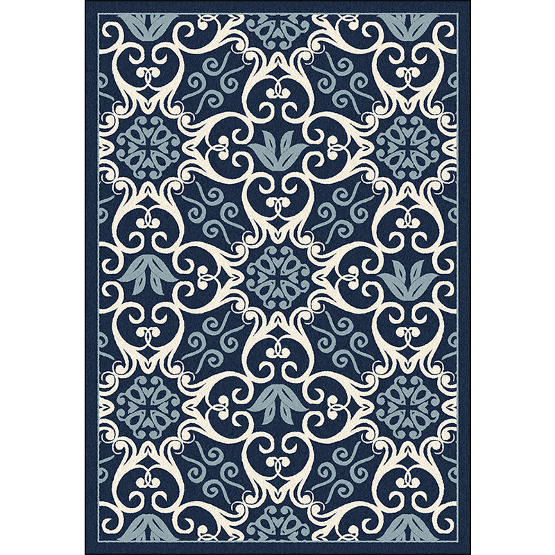 Avtoit | Moroccan Living Room Rug Multi-colored Pattern Printed Rug Polyester Pet-friendly Stain-resistant Area Rug