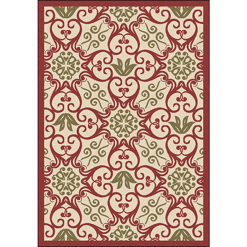 Avtoit | Moroccan Living Room Rug Multi-colored Pattern Printed Rug Polyester Pet-friendly Stain-resistant Area Rug