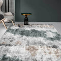 Avtoit | Gray Contemporary Area Rug Polyester Abstract Rug Washable Non-Slip Back Carpet for Living Room