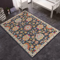 Avtoit | Persian Moroccan rug in ivory and gray flower petal motif pattern rug polyester washable rug for home decor