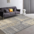 Avtoit | Funky Abstract Carpet Gray Industrial Carpet Polyester Washable Non-Slip Underlay Carpet for Living Room