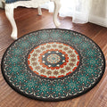 Avtoit | Oriental Moroccan rug in blue floral pattern rug polyester pet-friendly rug for home decor