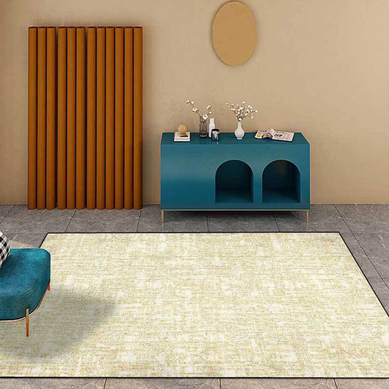 Avtoit | Simple abstract rug Yellow Polyester rug Machine washable Non-slip back Rug for bedroom