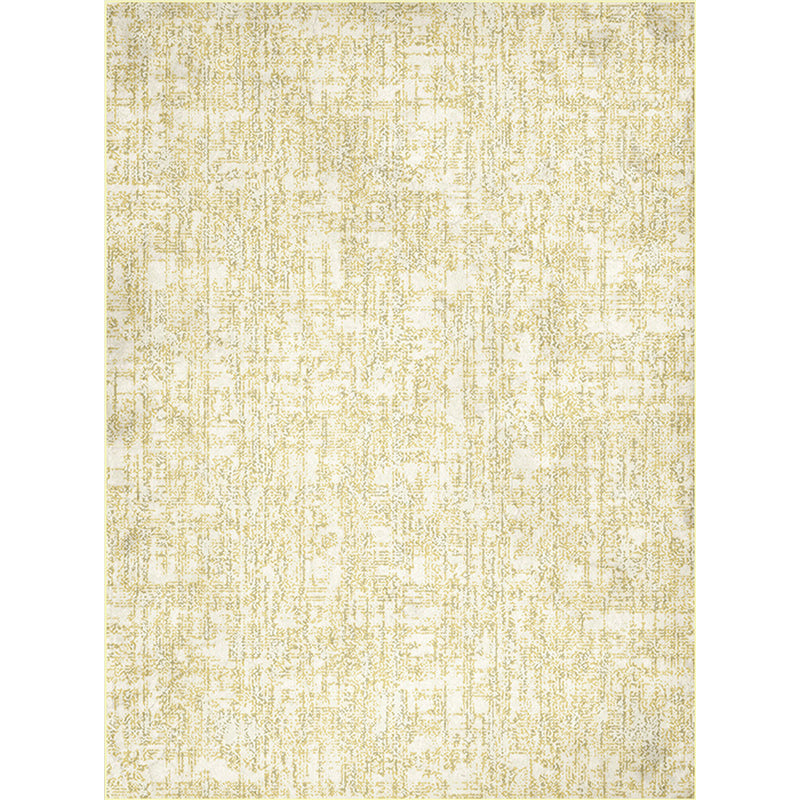 Avtoit | Simple abstract rug Yellow Polyester rug Machine washable Non-slip back Rug for bedroom