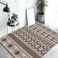 Avtoit | Southwestern Living Room Rug in Brown Diamond Triangle Print Rug Polyester Washable Area Rug