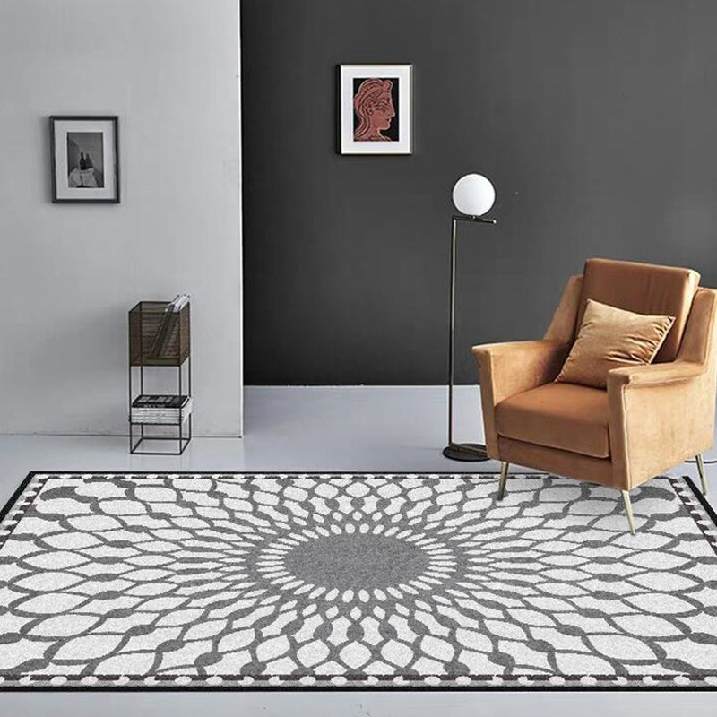 Avtoit | Gripe Bedroom Carpet Moroccan Geometric Mesh Pattern Area Rug Polyester Non-Slip Back Carpet