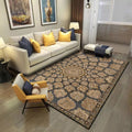Avtoit | Brown Bedroom Rug Southwestern Floral Circle Geometric Pattern Area Rug Polyester Stain-Resistant Rug