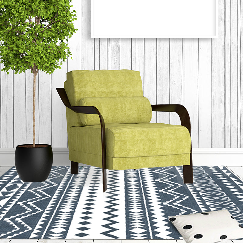 Avtoit | Navy Blue Rug Bohemian Tribal Geometric Rug Polyester Non-Slip Power Loom Living Room Rug