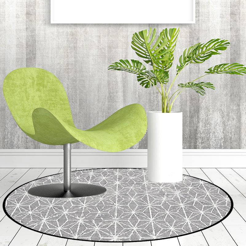 Avtoit | Cattle Rug Southwest Simple Geometric Grid Tribal Rug Polyester Non-slip Stain-resistant Area Rug