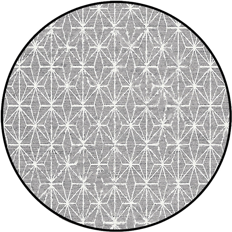 Avtoit | Cattle Rug Southwest Simple Geometric Grid Tribal Rug Polyester Non-slip Stain-resistant Area Rug