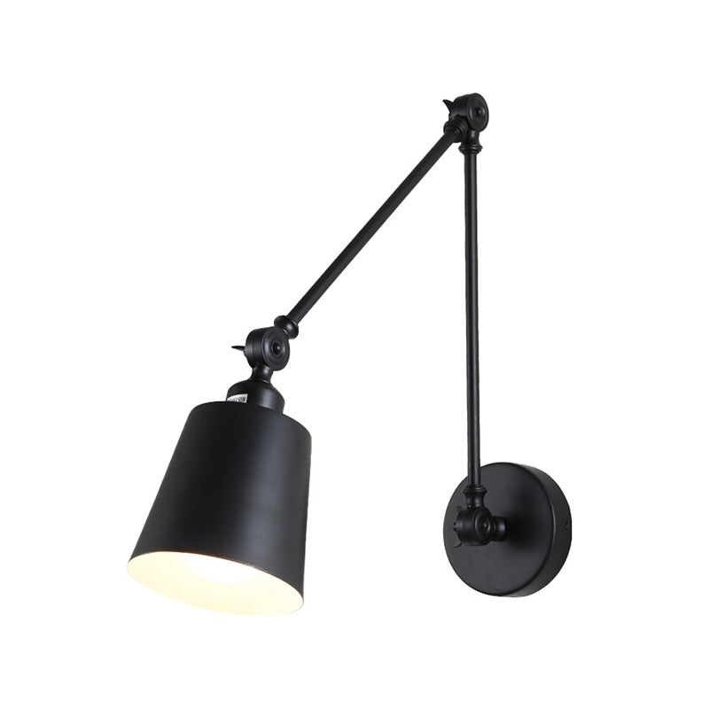 Avtoit | 1 Light Metal Wall Lamp Contemporary Black/Rust Colored Tailored Bedroom Wall Lamp Sconces with Adjustable Arm