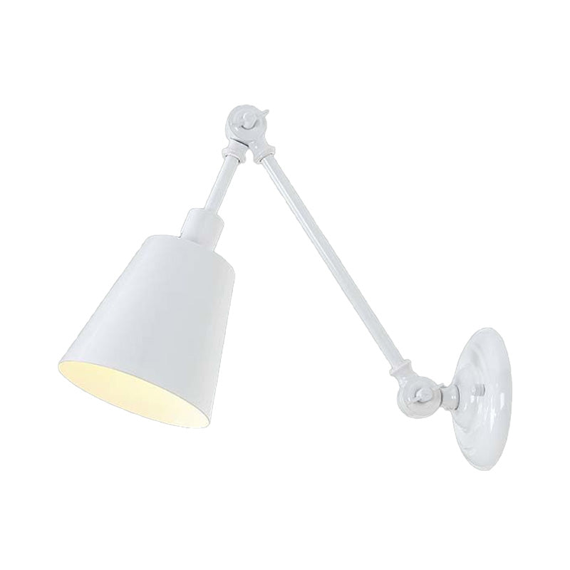 Avtoit | 1 Light Metal Wall Lamp Contemporary Black/Rust Colored Tailored Bedroom Wall Lamp Sconces with Adjustable Arm