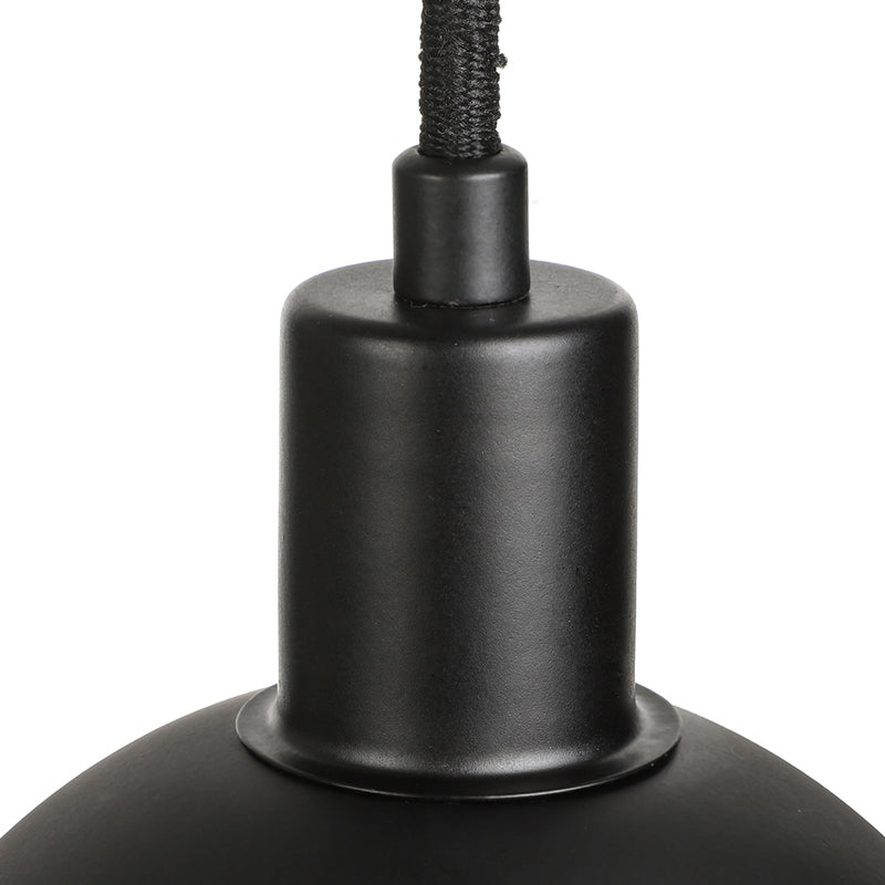 Avtoit | 1 Light Wall Lighting Farm Bowl Shade Metallic Wall Lamp in Black for Dining Room