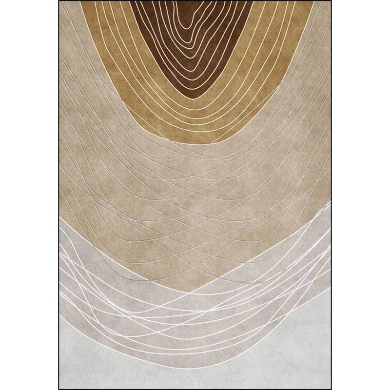 Avtoit | Novelty Living Room Rug Multicolor Color Block Wood Grain Print Rug Polyester Washable Pet-Friendly Rug