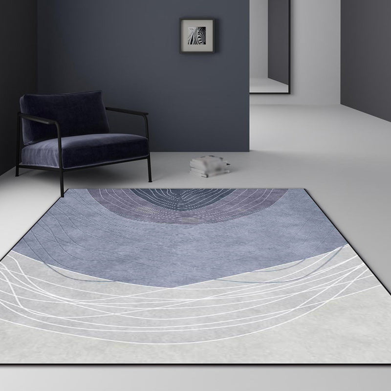 Avtoit | Novelty Living Room Rug Multicolor Color Block Wood Grain Print Rug Polyester Washable Pet-Friendly Rug