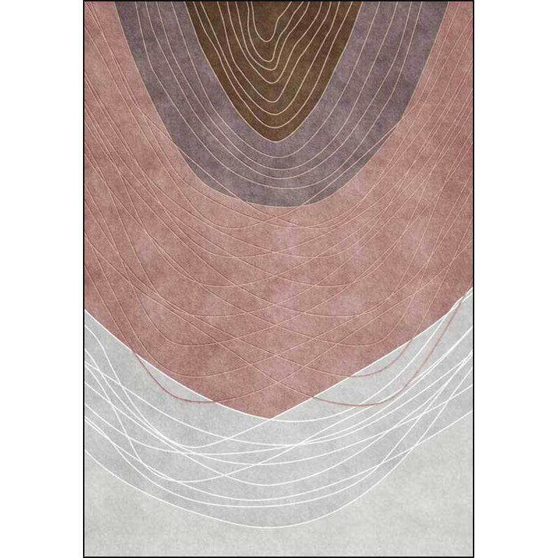 Avtoit | Novelty Living Room Rug Multicolor Color Block Wood Grain Print Rug Polyester Washable Pet-Friendly Rug