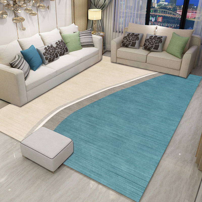 Avtoit | Colorful Round Bedroom Carpet Novelty Color Block Pattern Area Rug Polyester Washable Anti-Slip Carpet